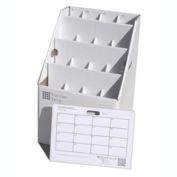 AOS Upright Rolled File Storage - White - 16 Slots