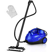 Slickblue 2000W Heavy Duty Multi-purpose Steam Cleaner Mop with Detachable Handheld Unit-Blue