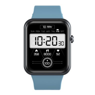 Letsfit 1.55 Inch LCD Color Screen Smartwatch Heart Rate Monitor & Blood Oxygen Saturation  Fitness Tracker for Android and iOS Phones IW2-Light Blue. View a larger version of this product image.