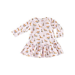Pineapple Sunshine - Pink Fox Swing Dress / 3T