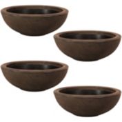 Sunnydaze Indoor/Outdoor Patio, Garden, or Porch Weather-Resistant Double-Walled Percival Flower Pot Planter - 20.75" - Sable Finish - 4pk