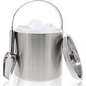 Juvale Insulated Stainless Steel Ice Bucket with Scoop, Lid and Handle (6.6 x 7.5 in)