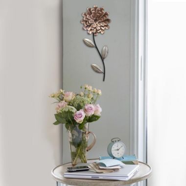 HomeRoots Home Decor Romantic Flower Stem Metal Wall Decor - 321230. View a larger version of this product image.