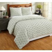 Better Trends Athenia Collection 100% Cotton Tufted Chenille 3 Piece King Comforter Set - Sage