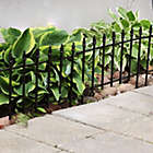 Alternate image 1 for Sunnydaze Outdoor Lawn and Garden Metal Roman Style Decorative Border Fence Panel Set - 9&#39; - Black - 5pk