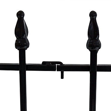 Sunnydaze Outdoor Lawn and Garden Metal Roman Style Decorative Border Fence Panel Set - 9&#39; - Black - 5pk. View a larger version of this product image.