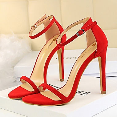 red elegant heels