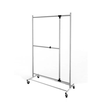 Proman Products Modern Adjustable Garment Rack Chrome Finish With Casters. View a larger version of this product image.