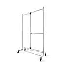 Alternate image 2 for Proman Products Modern Adjustable Garment Rack Chrome Finish With Casters