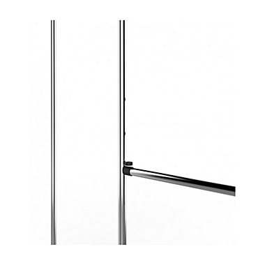 Proman Products Modern Adjustable Garment Rack Chrome Finish With Casters. View a larger version of this product image.