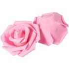 Alternate image 3 for Juvale Stemless Rose Flower Heads, Artificial Roses for Weddings and Crafts (3 x 1.25 x 3 in, Pink, 100)