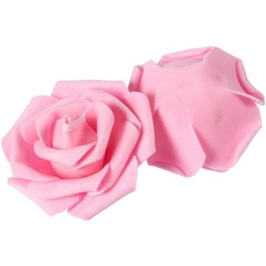 Juvale Stemless Rose Flower Heads, Artificial Roses for Weddings and Crafts (3 x 1.25 x 3 in, Pink, 100). View a larger version of this product image.