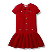 Hope & Henry Girls&#39; Milano Drop Waist Sweater Dress (Red, 3-6 Months)