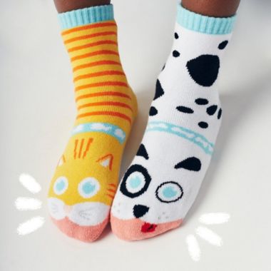 CAT & DOG PALS SOCKS ~ KIDS SIZE. View a larger version of this product image.