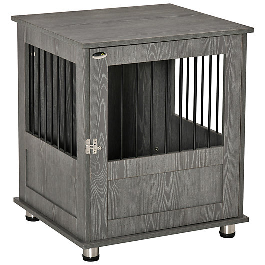 Pawhut Furniture Dog Kennel Wooden End, Wooden Crate Style Dog Bed