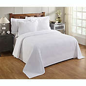 Better Trends Jullian Collection 100% Cotton Tufted Bold Stripes Design Full/Double Bedspread - White