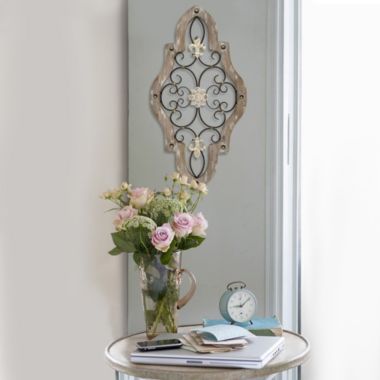 HomeRoots Home Decor French Country White-Wash Metal Scroll Wall Decor. View a larger version of this product image.