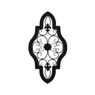 HomeRoots Home Decor French Country White-Wash Metal Scroll Wall Decor. View a larger version of this product image.