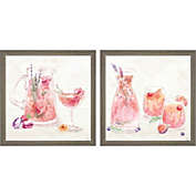 Great Art Now Classy Cocktails by Dina June 13-Inch x 13-Inch Framed Wall Art (Set of 2)