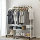 Alternate image 0 for Stock Preferred Industrial Pipe Metal Clothes Hanging Rack White