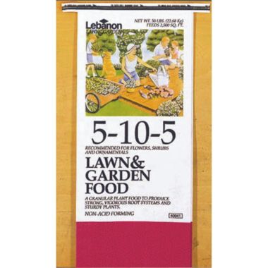 Lebanon Seaboard Lawn and Garden Food, 5-10-5 Granuals, 40lb Bag. View a larger version of this product image.