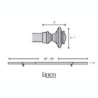 Alternate image 1 for Linen Avenue Metal Square Single Window Curtain Rod Set, 28 to 48-Inch, Brass