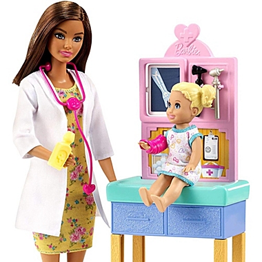 Barbie Careers You Can Be Anything Pediatrician Brunette Doll Set. View a larger version of this product image.