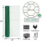 Alternate image 1 for Garden Zone Poultry Netting 24 X 25' Steel Green Vinyl Coated