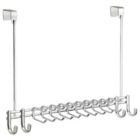 Alternate image 0 for mDesign Metal Over Door Hanging Storage Rack for Ties, Belts, 24 Hooks - Chrome