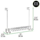 Alternate image 2 for mDesign Metal Over Door Hanging Storage Rack for Ties, Belts, 24 Hooks - Chrome