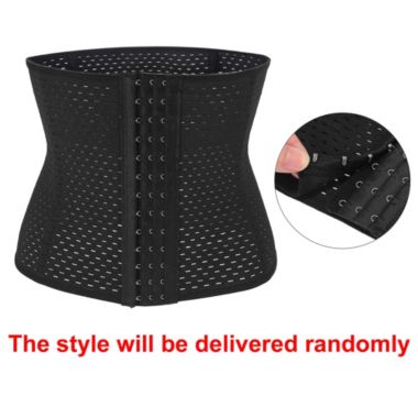 Unique Bargains M Size Women Waist Trimmer Trainer Breathable Belly Slimmer Body Shaper Cincher Underbust Durable Comfortably Breathable Corset Shapewear Black. View a larger version of this product image.
