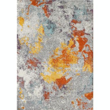 L'baiet Hanalei Collection Modern, Contemporary Poppy Grey Celestial Rug. View a larger version of this product image.