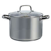 Oster Adenmore 8 Quart Stainless Steel Stock Pot with Tempered Glass Lid