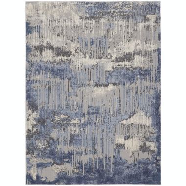 Kathy Ireland Grand Expressions GNE04 Indoor only Area Rug - Blue Grey 5'3" x 7'3". View a larger version of this product image.