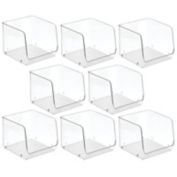 mDesign Kitchen Plastic Storage Organizer Bin with Open Front - 8 Pack
