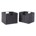 Alternate image 0 for Winsome Wood Melanie 2-Pc Woven Fiber Basket Set, Foldable, Chocolate