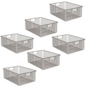 mDesign Metal Wire Food Storage Organizer Bin