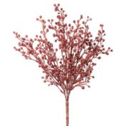 Melrose Set of 12 Pale Red Home Decoration and Gift Collections Contemporary Berry Bush Christmas Spray, 12"
