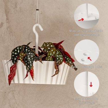 Tree Nest (#122645) Sunny Hanging Lace Pattern Planter Round, White - 12&reg;. View a larger version of this product image.