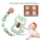 Alternate image 3 for ENARI Baby Silicon Teether with Pacifier Clip