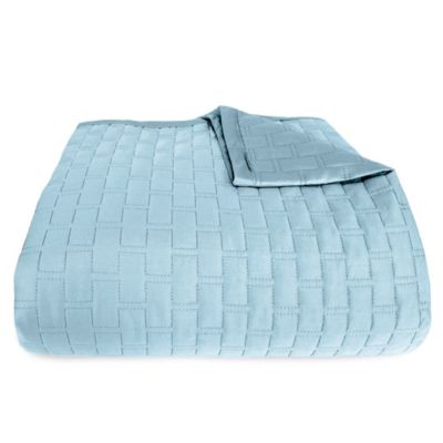BedVoyage Luxury 100% viscose from Bamboo Quilted Coverlet, Queen - Sky
