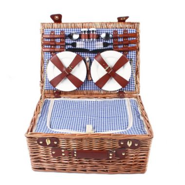 Stock Preferred Picnic Ware Set Wicker Basket Large Capacity For Food Fruits Beverages Storage. View a larger version of this product image.