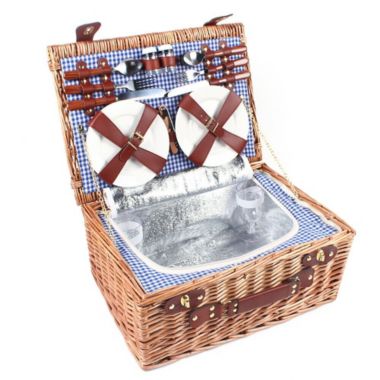 Stock Preferred Picnic Ware Set Wicker Basket Large Capacity For Food Fruits Beverages Storage. View a larger version of this product image.