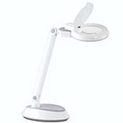 OttLite 14" White Adjustable LED Magnifier Desk Lamp