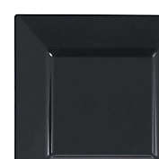 Smarty Had A Party 6.5" Black Square Plastic Cake Plates (120 Plates)