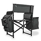 Alternate image 3 for Picnic Time Fusion Directors Chair in Dark Gray with Black