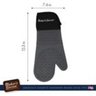Alternate image 1 for Baker's Secret Anti-Slip Oven Glove, Silicone Waterproof Kitchen Glove, Kitchen Essentials, Black