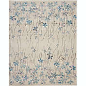 Nourison Tranquil 8&#39;10" X 11&#39;10" (9&#39; x 12&#39;) Ivory Area Rug Bohemian Botanical Vine and Bloom by Nourison