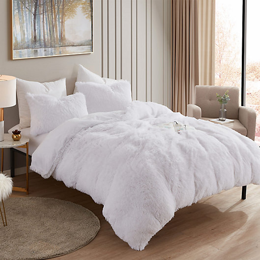 Details about   NEW ~ COZY PLUSH ULTRA SOFT FLUFFY SHAGGY FUR DOWN IVORY WHITE COMFORTER SET 