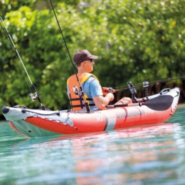 Intex Excursion Pro K1 Single Person Inflatable Vinyl Fishing Kayak w/ Oar/Pump. View a larger version of this product image.